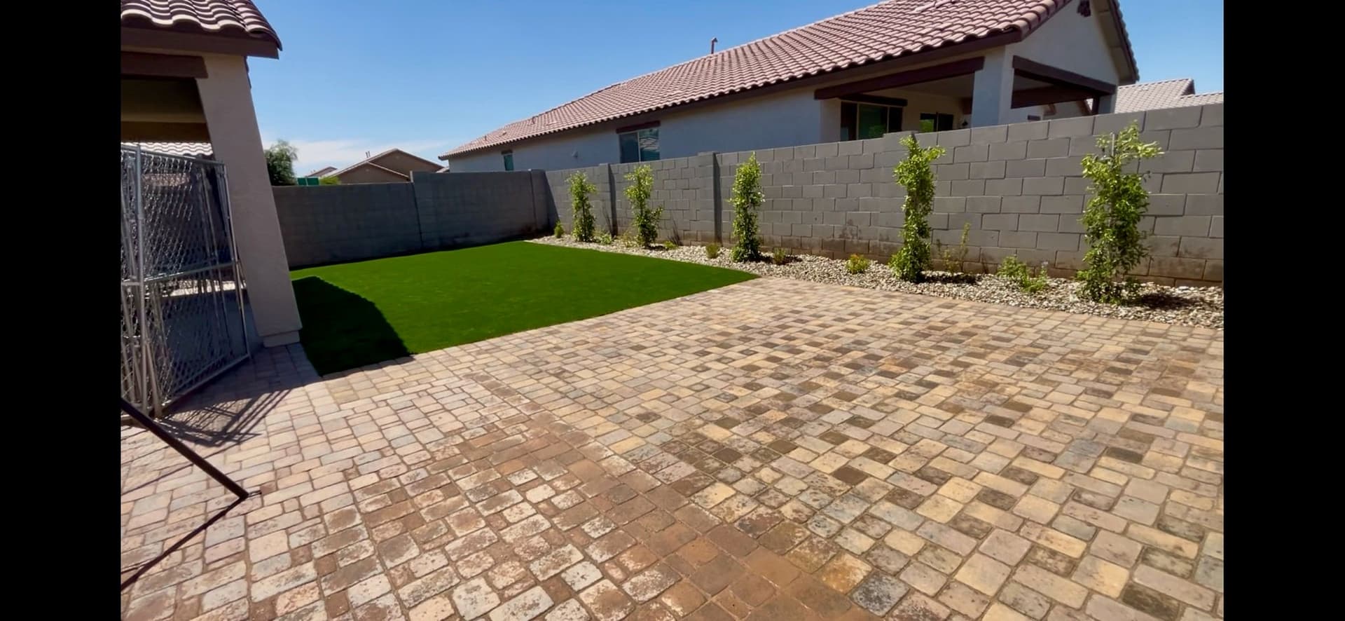 Gallery photos for Backyard Makeover with Elegant Patio and Turf: Image #1