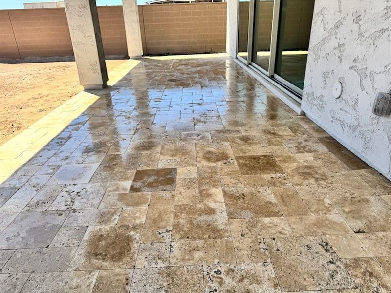 Stunning Patio Transformation with Mahogany Rock image